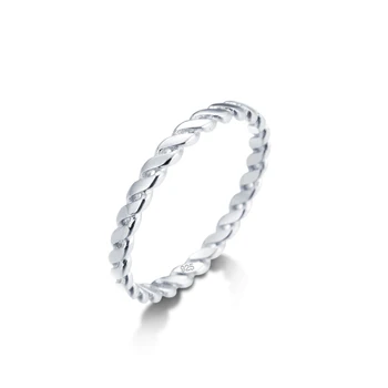 Mados naujų moterų Suktos Formos Sužadėtuvių Žiedas Krovimas Pacios Juostos Jubiliejaus 100% 925 sterlingas sidabro Žiedas Romantiška Žiedai