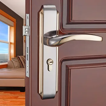 Mute durų užraktas interjero namų durų rankenos Išjungti durų užraktas interjero namų durų rankenėlės