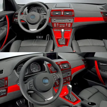 BMW X3 E83 2003-2010 Interjero Centrinis Valdymo Pultas Durų Rankena (3D/5D Anglies Pluošto Lipdukai Lipdukai Automobilio stilius Accessories