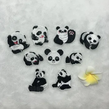 50pcs/daug Mielas Gyvūnų Panda Siuvinėjimo Lopai Drabužių Dekoratyviniai Lipdukai Šilumos Geležies Perdavimo Aplikacijos Drabužiai