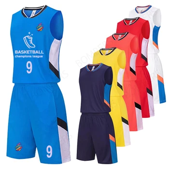 Uniformos Jersey Kvėpuojantis Jaunimo Nustatyti Krepšinio Sporto Suaugusiųjų Naujo Dizaino šortai šaudymo drabužiai be rankovių