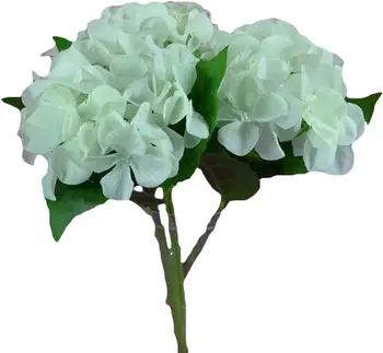 Didmeninė Aukštos Kokybės Dirbtinės Hydrangea Gėlių Vieno Didelių Galvų 2 Lapai (Skersmuo 6