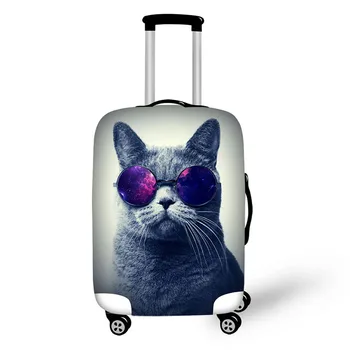 karalienė stiliaus katė spaudinių padengti lagaminą Dulkėms vientisa Spalva Kelionės Bagažo Dangtis tinka 18-30inch lagaminas