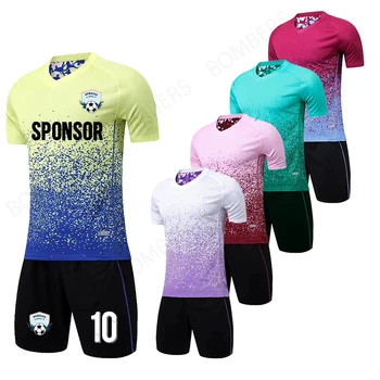 2022 Vyrų Socccer Jersey Suaugusiųjų Futbolo Trumpas Rankovės Mokymo marškinėliai Ir Šortai Tuščią 