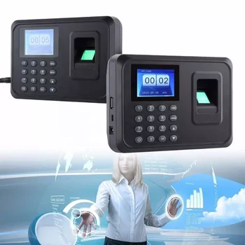 A7 pirštų Atspaudų Lankomumo Biometrinių Mašina Sistemos Darbuotojų Klaviatūra Elektros Kartą, Laikrodis, Diktofonas, USB Duomenų Valdyti 1000 pirštų atspaudų