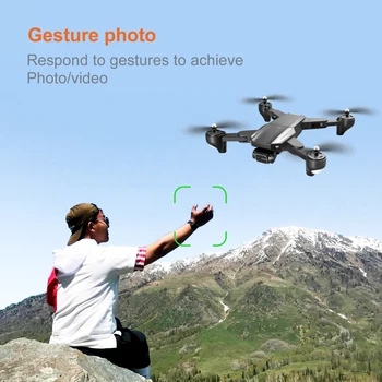 2022 Naujas S93 Drone GPS WIFI FPV Matymo Optinio Srauto ESC Kamera, Sulankstomas RC Sraigtasparniai 4K HD Dual Camera Profesinės Dron Žaislai