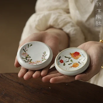 ★vadovo ranka-dažytos pastelinėmis gėlėmis ir prastesnės sklandžiai padengti smilkalų rinkinys keramikos arbatos puodelį prespapjė bokštas su nuline