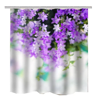 violetinė gėlė dušo užuolaidos vonios produktai, Virtuvės užuolaidos