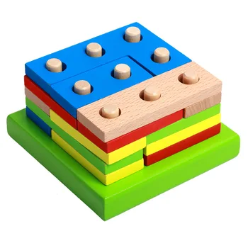 Montessori Ugdymo Mediniai Žaislai Vaikams Ankstyvo Mokymosi Pratybų Hands-on Galimybė Geometrines Figūras Atitikimo Matematikos Žaislai