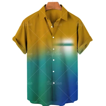 2022 naujas vasaros etninis stilius, spausdinta trumparankoviai atvartas mygtuką, vyriški T-shirt Havajų marškinėliai mados kvėpuojantis