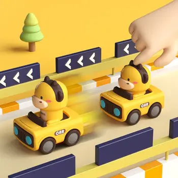 Paspauskite Gyvūnų Žaislas Automobilis Mielas Animacinių filmų Inžinerijos Transporto priemonės, Žaislai Modelio Automobilių Kūdikių Berniukų Žaislas Vaikams, Dovanos