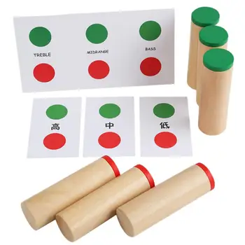 Mediniai Montessori Mokymo Ir Spalvų Ir Garso Cilindrai Box Set Vaikai Vaikų Ikimokyklinio Jutimo Švietimo Atitikimo Žaislas