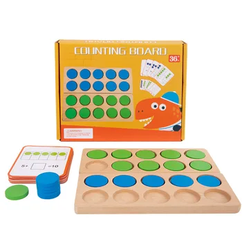 Mediniai Montessori Dešimt Kadrų Matematikos Žaislai, Auginančių Ikimokyklinio Amžiaus Vaikus Matematikos Skaičius Prasme Skaitikliai Nušvitimą Vaikai Ankstyvojo Ugdymo Žaidimai