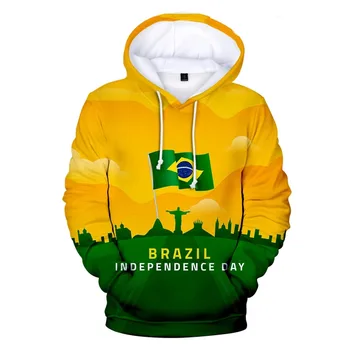 Brazilijos Nepriklausomybės Diena 3D atspausdintas Hoodies Palaidinės Berniukų/Mergaičių Mados Harajuku Palaidinukė Suaugusiųjų Vaikų Laisvalaikio Puloveriai Viršūnės