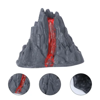Vulkanas Žaislo Modelis Ornamentu Netikrą Kraštovaizdžio Puošmena Simulationvolcanictoystank Playset Rinkinys, Grupė, Mini Tiekimą Išsiverždavo