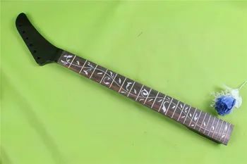 Naujas black 24 nervintis dešinėje Gera Nebaigtas elektrinės gitaros kaklo raudonmedžio pagamintas ir raudonmedžio fingerboard