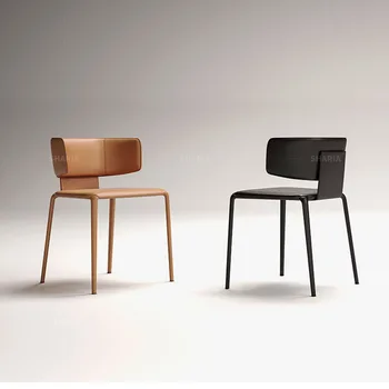 Dizaineris Moderni Valgomojo Kėdės Prabangus Biuras Dizainerio Kėdė Replika Odos Kompiuterio Sillas Cocina De Patio Baldai XF35XP