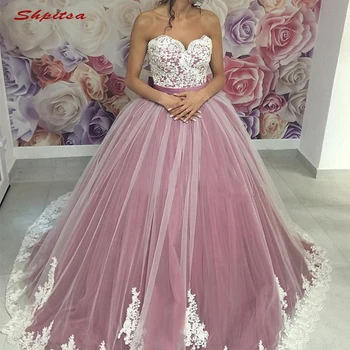 Elegantiškas Nėrinių Quinceanera Suknelės Kamuolys Suknelė Brangioji Princesė Maskuotis Prom Šešiolika Saldus 16 Suknelė 15 Metų