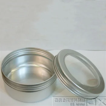 150g Aliuminio Kosmetikos Jar Aišku, Lūpų Konteinerių Varžto Sriegio Aišku, Padengti 30pcs/daug 150ml Kosmetika su Langu Dangtis