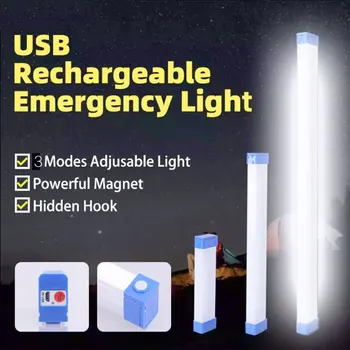 Įkrovimo Avarinė Lempa USB Šviesos Juosta Lauko 60W LED Lemputės Daugiafunkcį Stovyklavimo Žibintas Įkraunamas Avarinės Šviesos