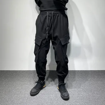 Vyriški Ryšuliais Kojų Kelnės Cargo Kelnės Pavasarį Ir Rudenį Naujos Asmenybės Didelis Kišenėje Yamamoto Stiliaus Atsitiktinis Palaidų Negabaritinių Kelnės