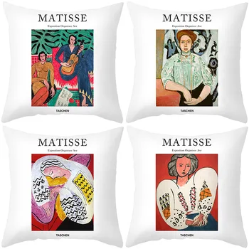 Portretas Tapybos Pagalvėlių Apvalkalus Garsaus Matisse Meno Tapybos Mesti Pagalvių užvalkalai Kambarį Namo Apdaila 45x45cm