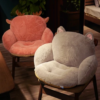 Patogios Sėdynės atlošo Pagalvėlė Ilgai Pliušinis Rausva Pilka Kėdės, sofos pagalvėlių Tatamio Kojų juosmens atrama Office miegamajame Pagalvėlių
