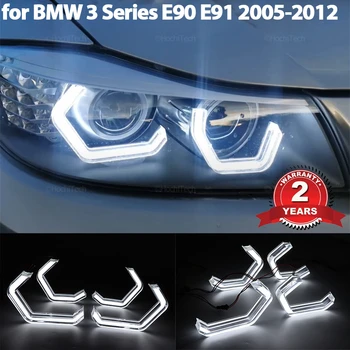 BMW 3 serijos E90 E91 316i 318i 320i 320si 323i 325i 328i 330i 335i 316d 318d 04-11 DTM stiliaus LED Angel Eyes Halo Žiedas Rinkinys