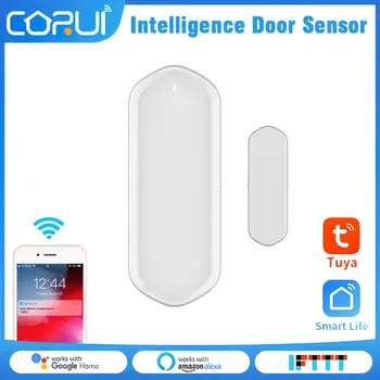 CORUI Tuya Wifi Smart Durų Magnetinio Lauko Durų Ir Langų Jutiklio Signalo Detektorius Nepriklausomų Belaidžio Aptikimo Alexa 