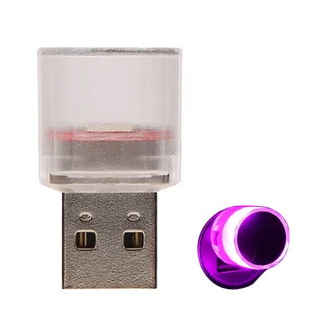 USB Automobilinis Mini LED Šviesos Nešiojamų Auto Aplinkos Šviesos Portable LED Nakties Šviesos Apdailos Plug and Play Dizainas Spalvinga Aplinkos