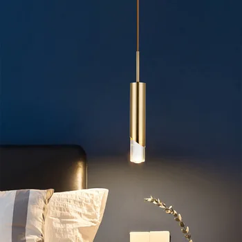 modernus vieno galvos miegamojo lovos liustra paprasta, restoranas, meno, šviesos, prabangus trijų vadovas šiaurės Europos baras aukso LED