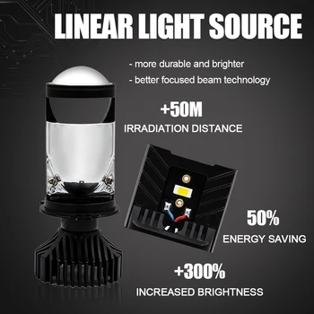 F12-T9 automobilių žibintų lemputė H4 yra universalus LED šviesos gavimas, pagaminti iš spt chip ir Kondensatorius Objektyvą,gali išėjimas 12v 6000K vietoje šviesos