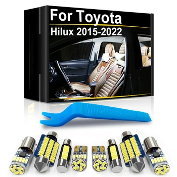 Automobilio Salono LED Lemputė Canbus Toyota Hilux AN120 AN130 2015 2016 2017 2018 2019 2020 2021 2022 Reikmenys, Auto Patalpų Lempos