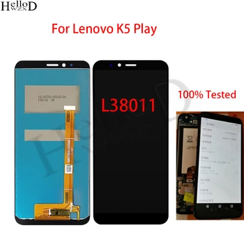 100% Patikrintas Lenovo K5 Žaisti L38011 LCD Ekranas Jutiklinis Ekranas Lenovo K5 Žaisti LCD Ekranas Visą Ekraną skaitmeninis keitiklis Asamblėja
